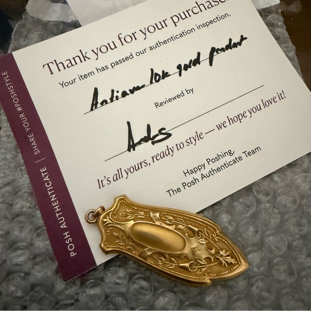 10k gold antique vintage Elegant Gold Pendant 21.9g
